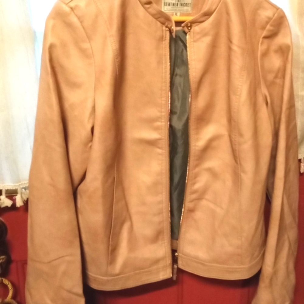 Tan Faux Leather jacket